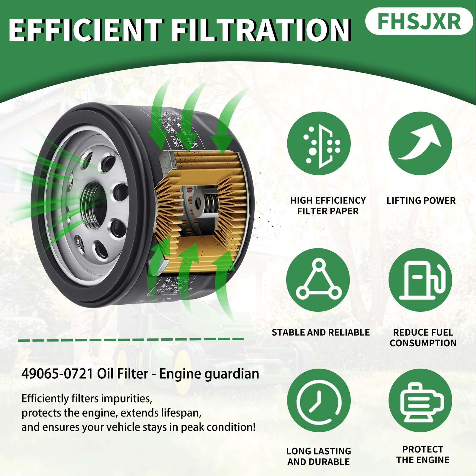 FHSJXR close-up of pleated filter media highlighting high dust-holding capacity