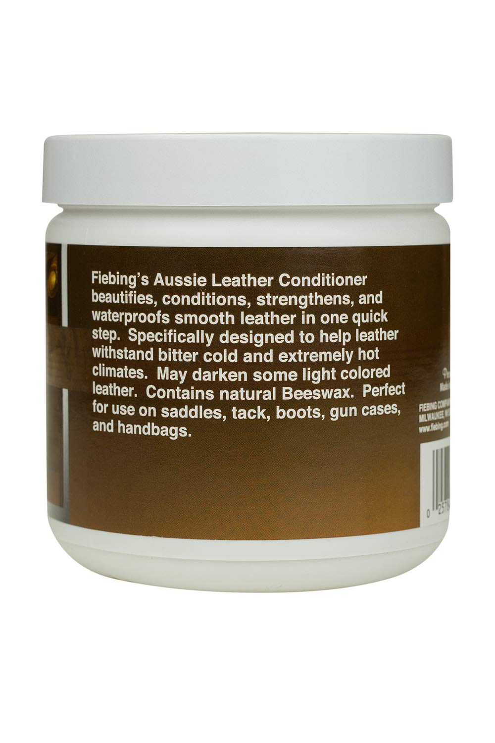 Fiebing's creamy beeswax texture close-up illustrating protective blend