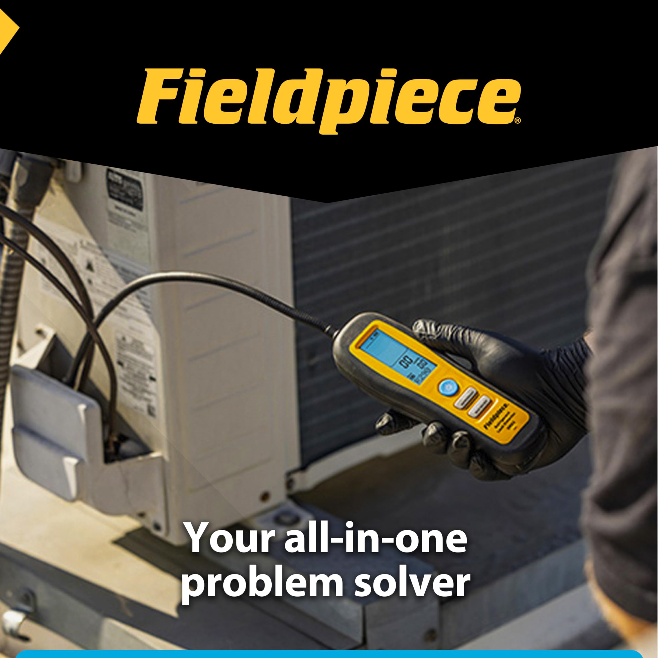 Fieldpiece DRX3 blow-molded case with detector and accessories for organized transport