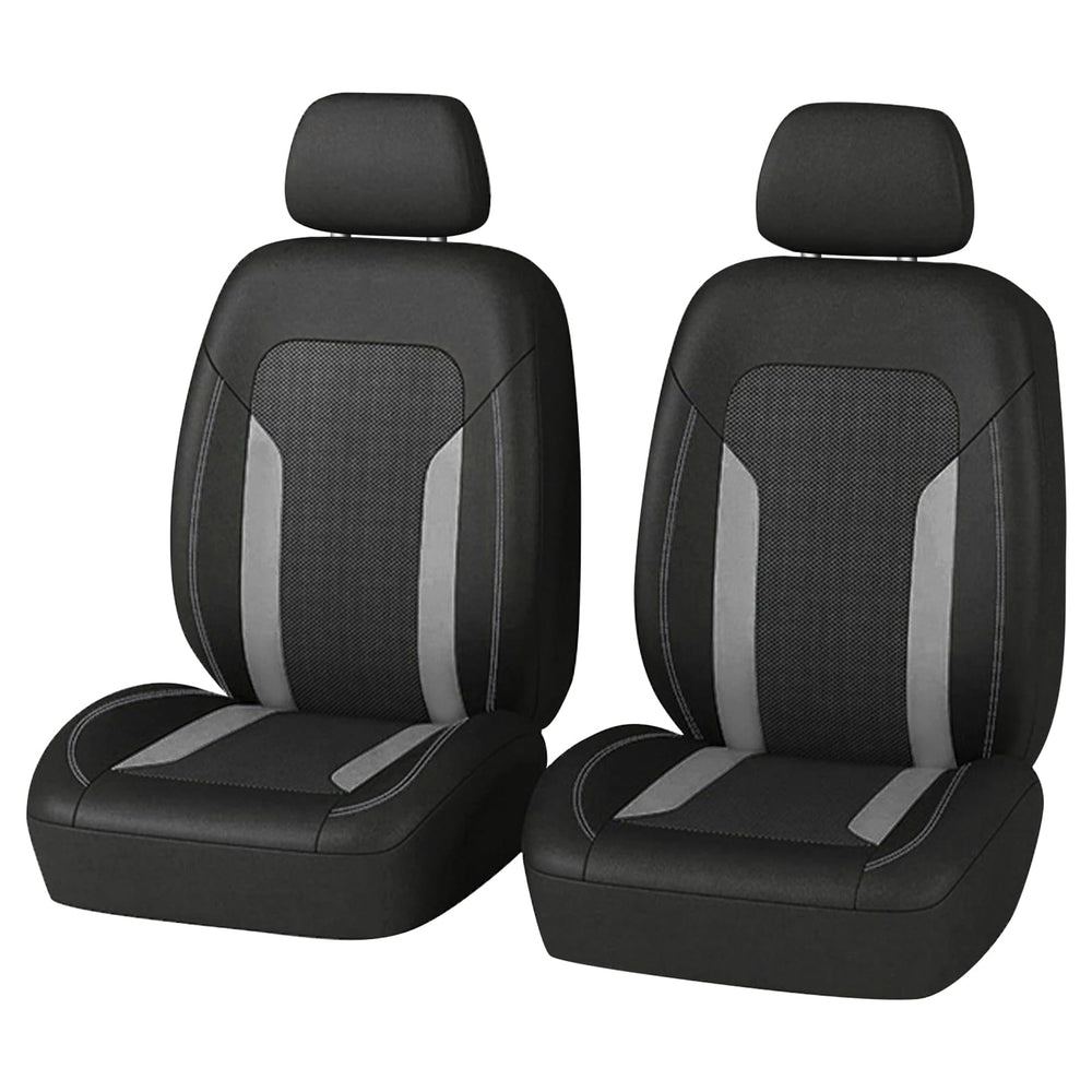 Figpade front seat cover full view shows protection and sleek gray look