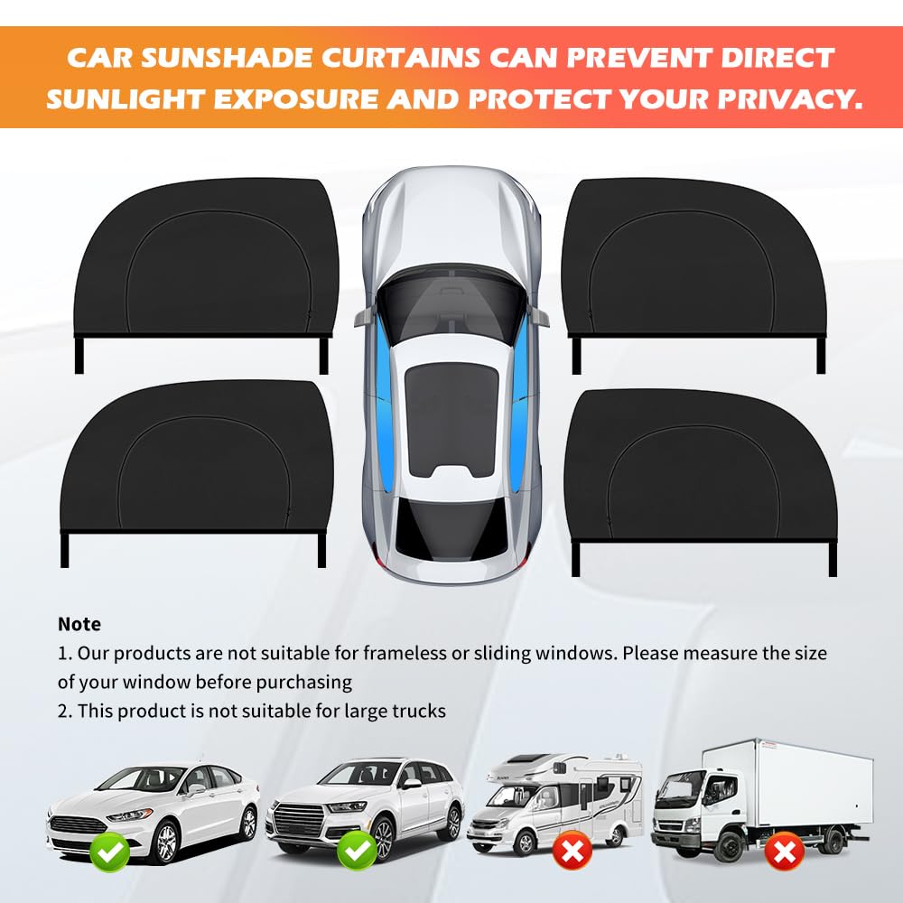Figpade shades on car during camping trip offering shade and privacy