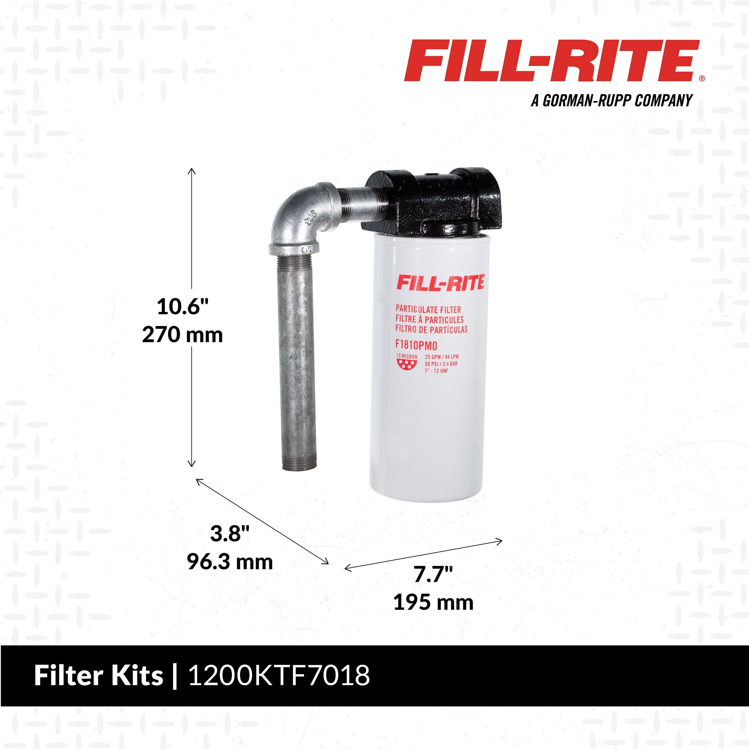 Fill-Rite 3/4" elbow and nipples detail illustrating secure fittings for simple installation