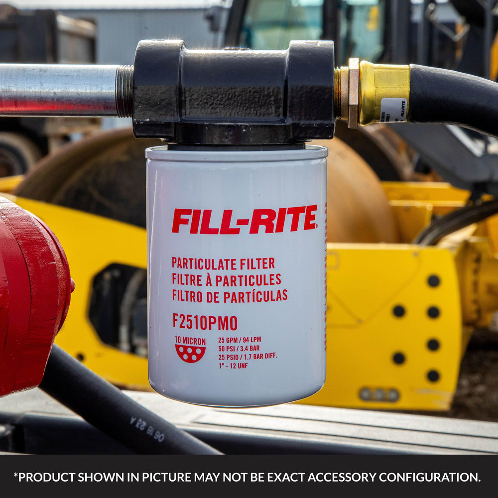 Fill-Rite on fueling station at worksite showing dependable filtration during operations benefit