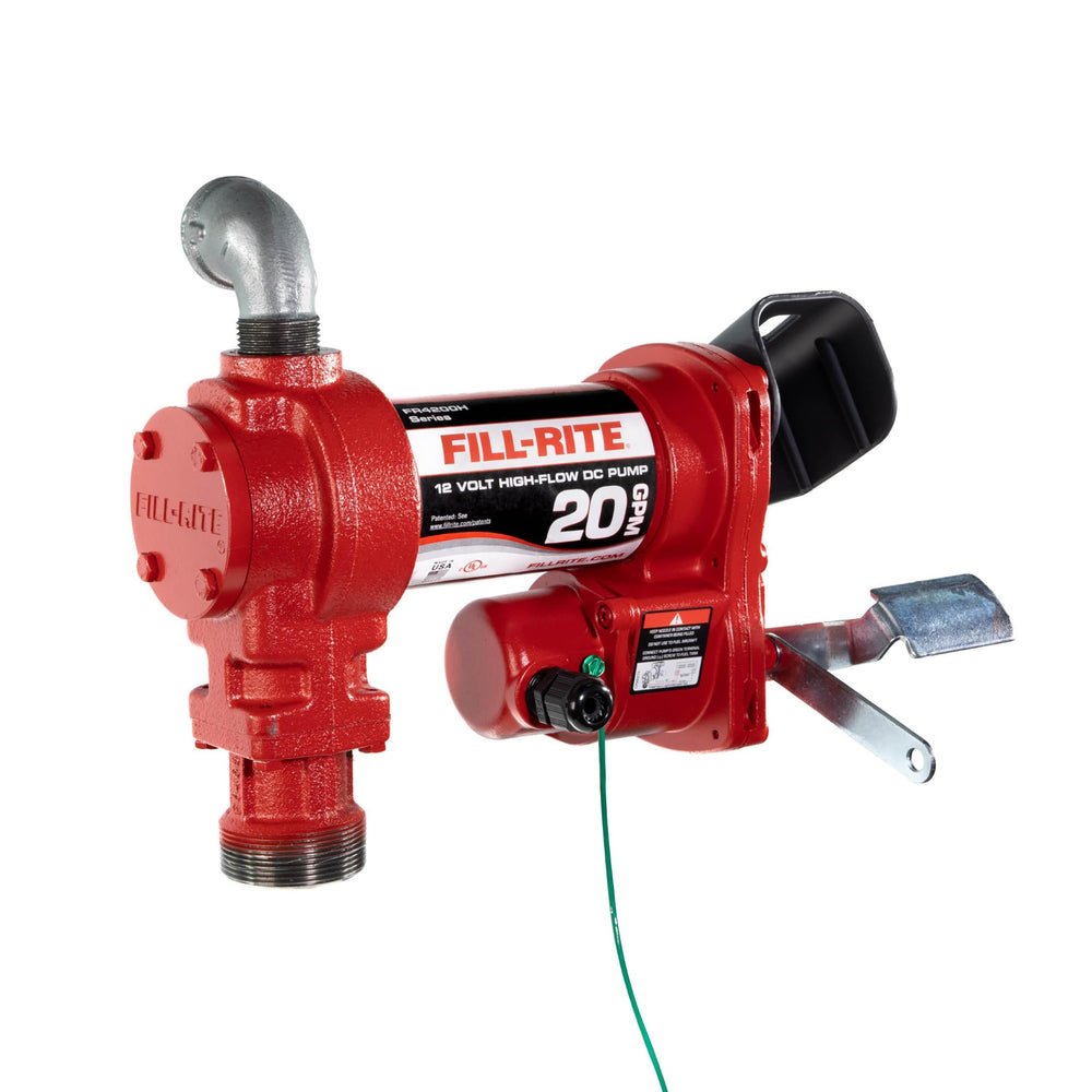 Fill-Rite FR4204H front view showing pump and ports, durable construction benefit