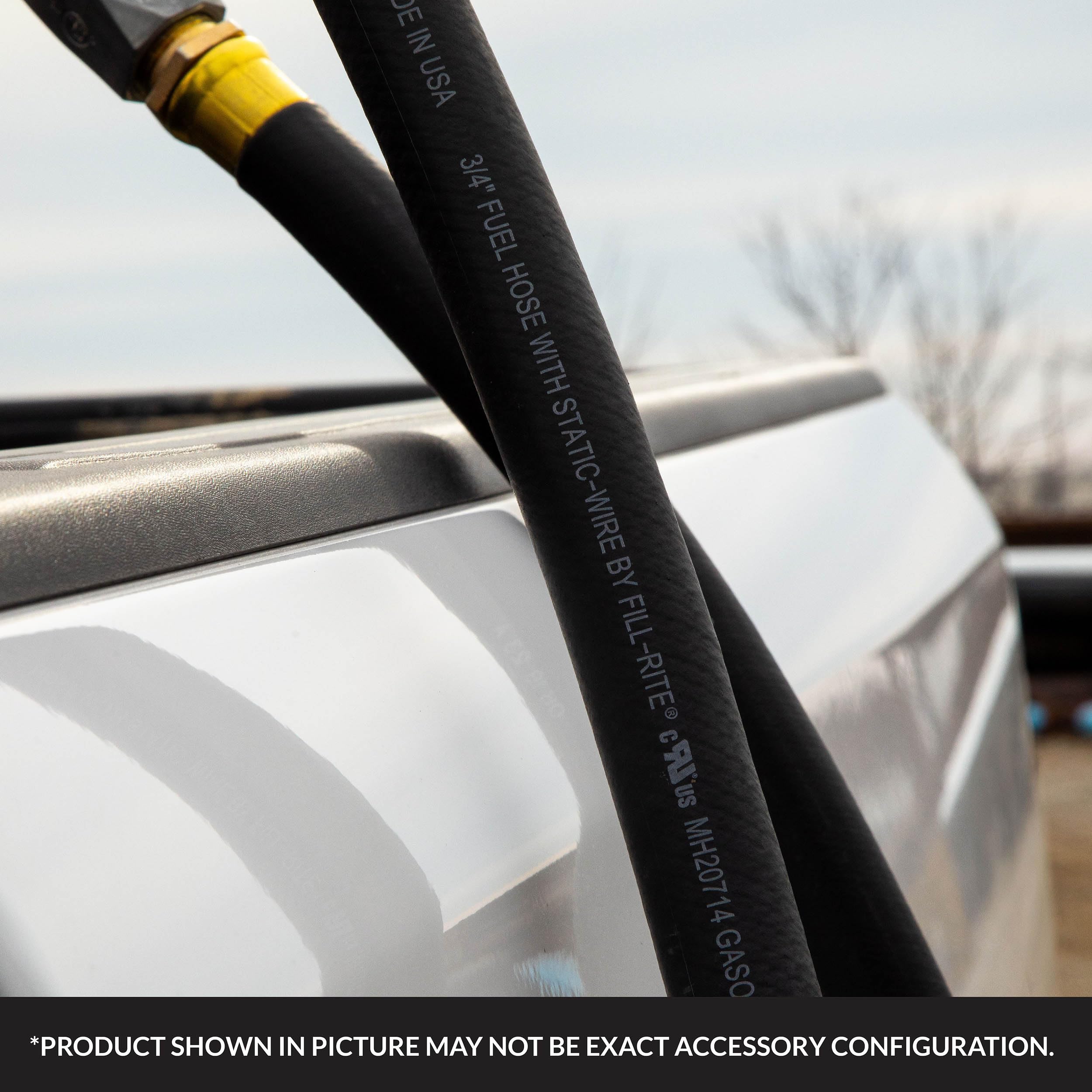 Fill-Rite detail of internal stainless steel ground wire enhancing static dissipation safety