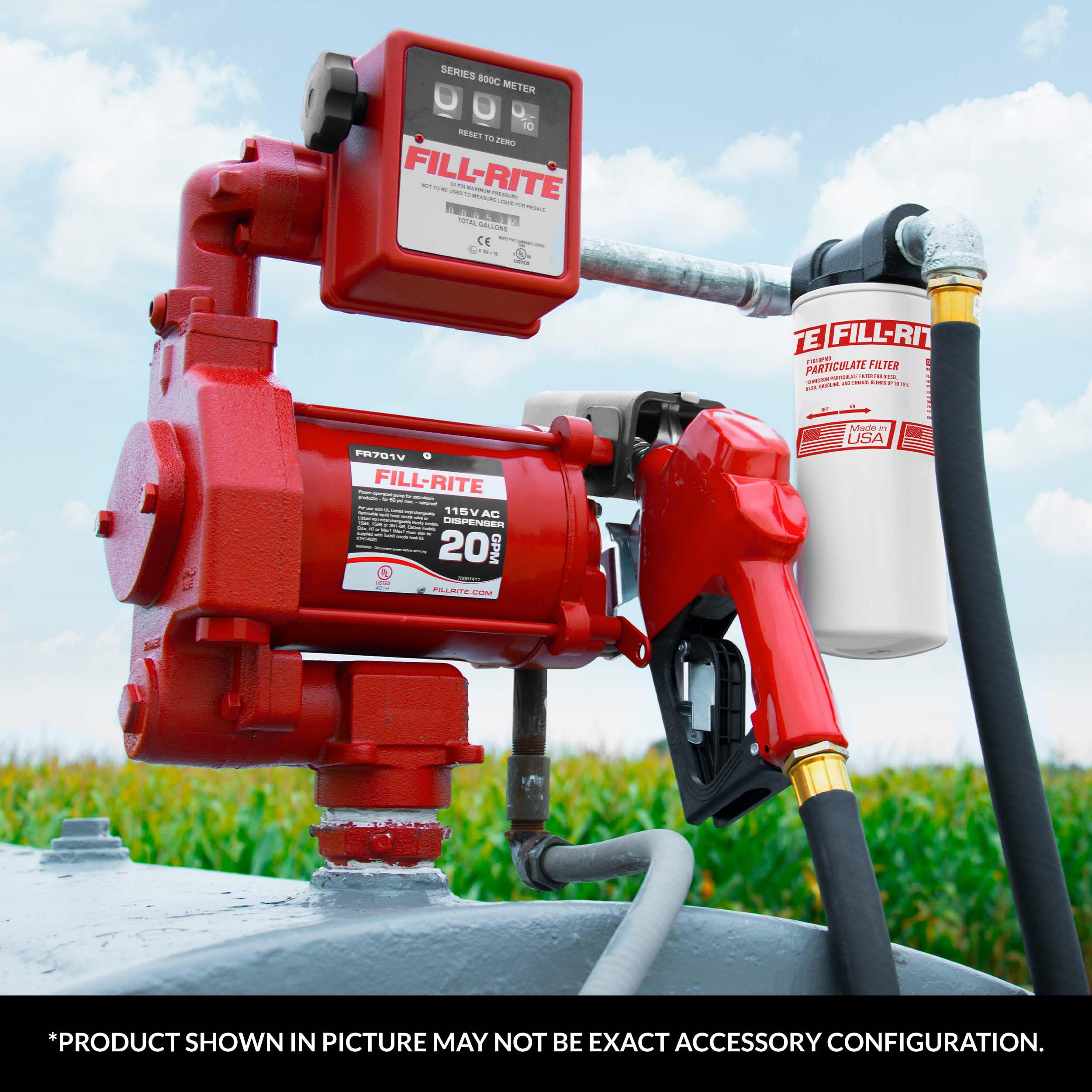 Fill-Rite filter kit in fuel station setting showing reliable protection for commercial use