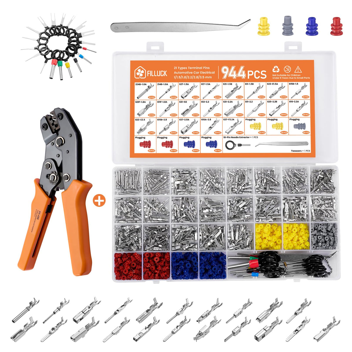 Filluck front packaging showing full kit and labeled case benefits