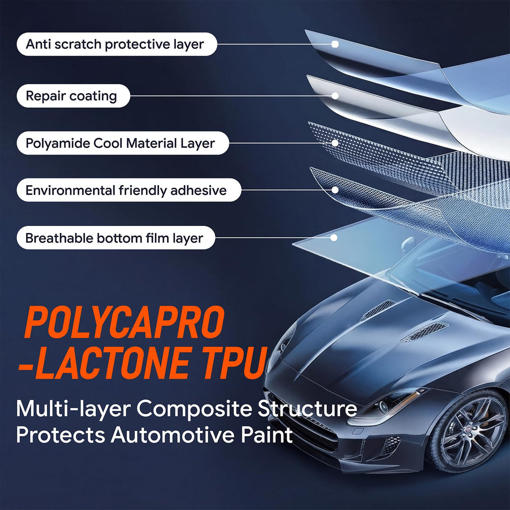 Filmap close-up texture of TPU film, shows smooth self-healing surface