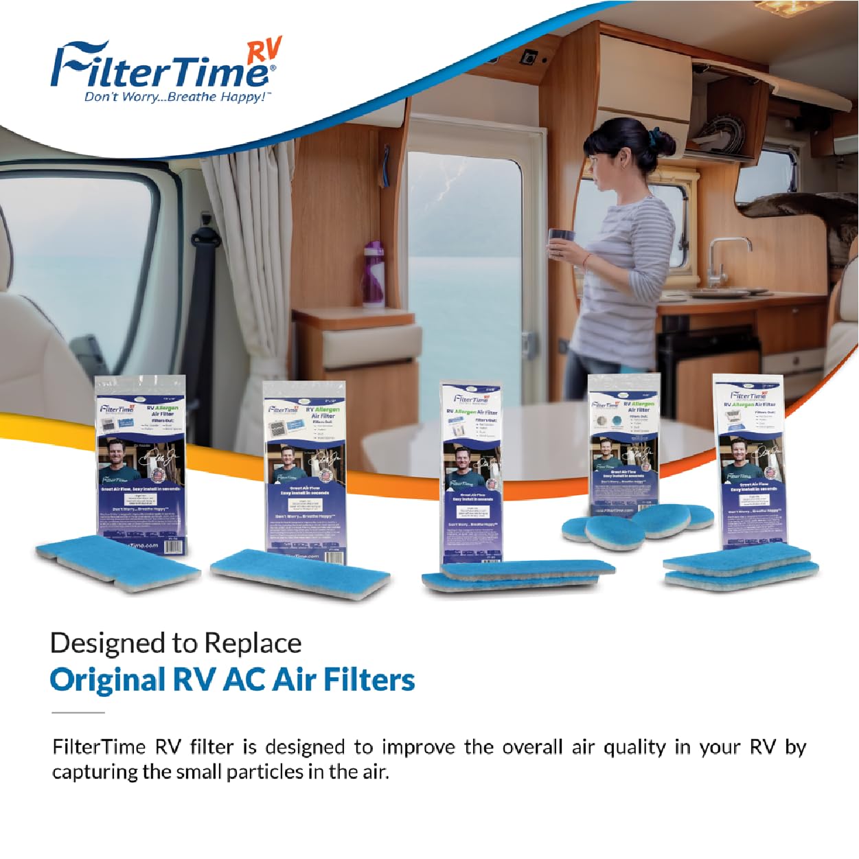 FilterTime FT-616 two filters laid flat to show included pair convenience