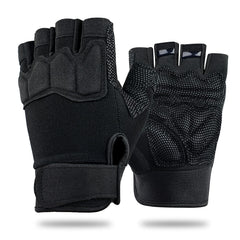 FIORETTO front view black gloves showing fit and protection benefit