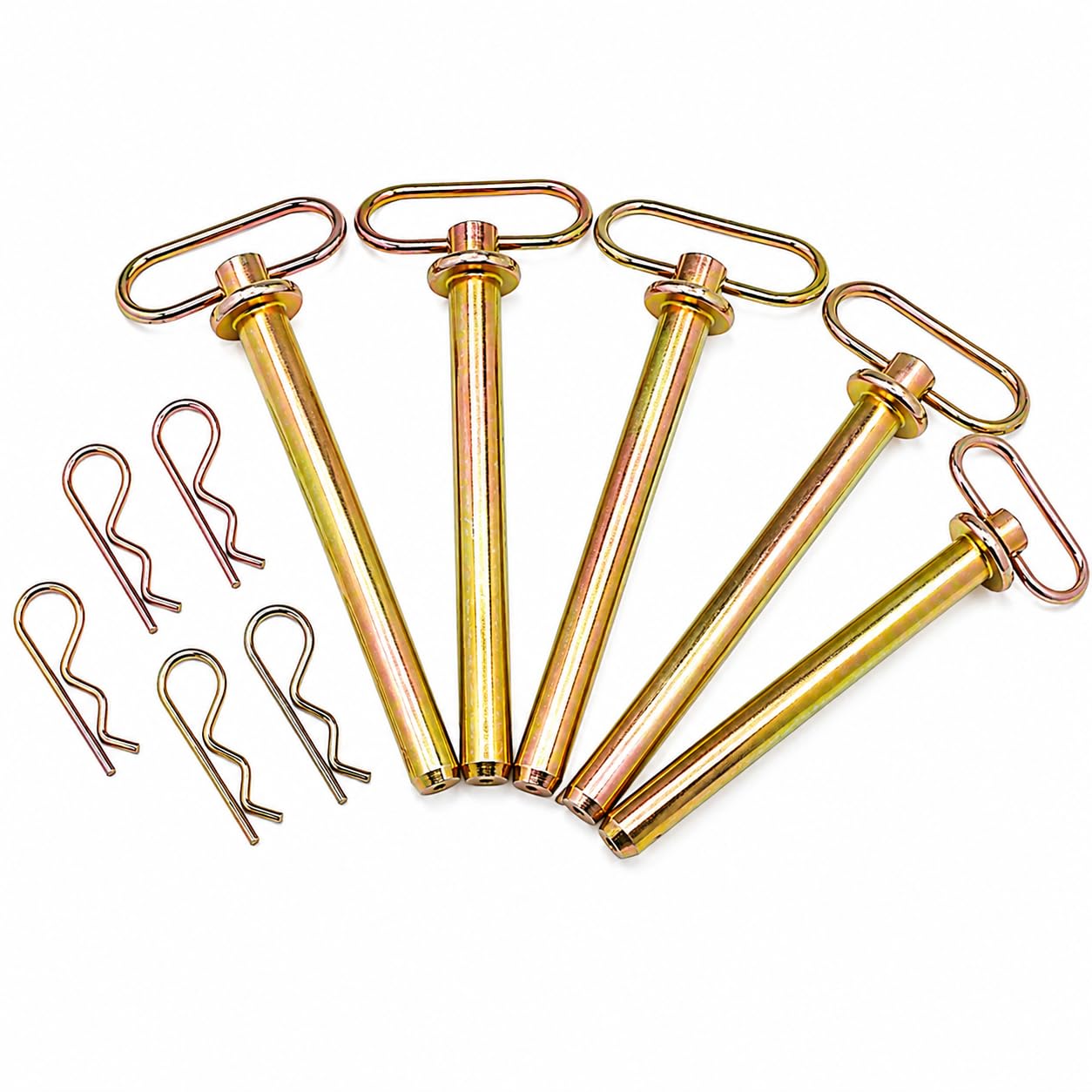 Firmusparts hitch pin front view showing five-pack and clear labeling for quick replacement
