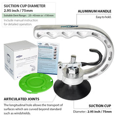 FIRSTINFO close-up of rubber suction pad highlighting secure grip benefit