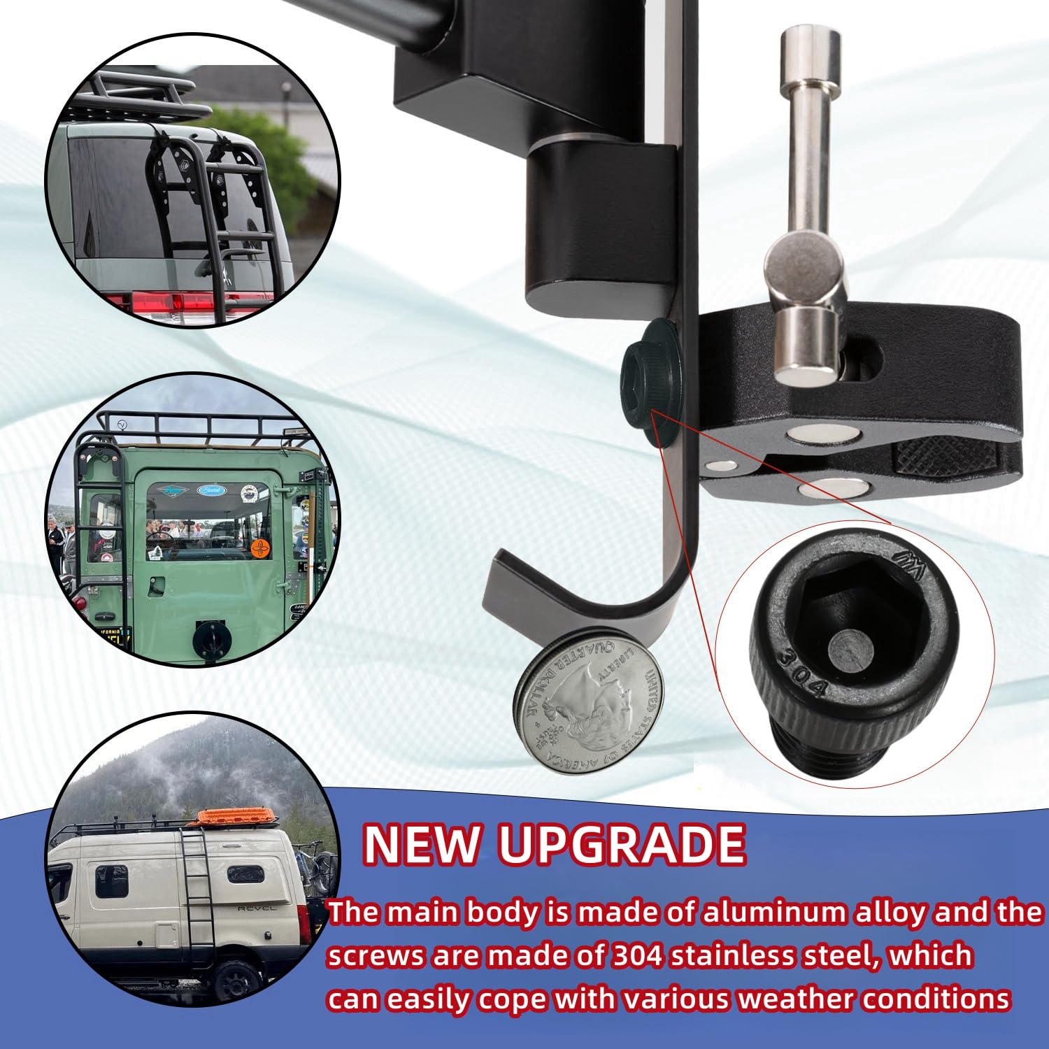 Fistihon close-up of 304 stainless steel screws highlighting corrosion resistance benefit