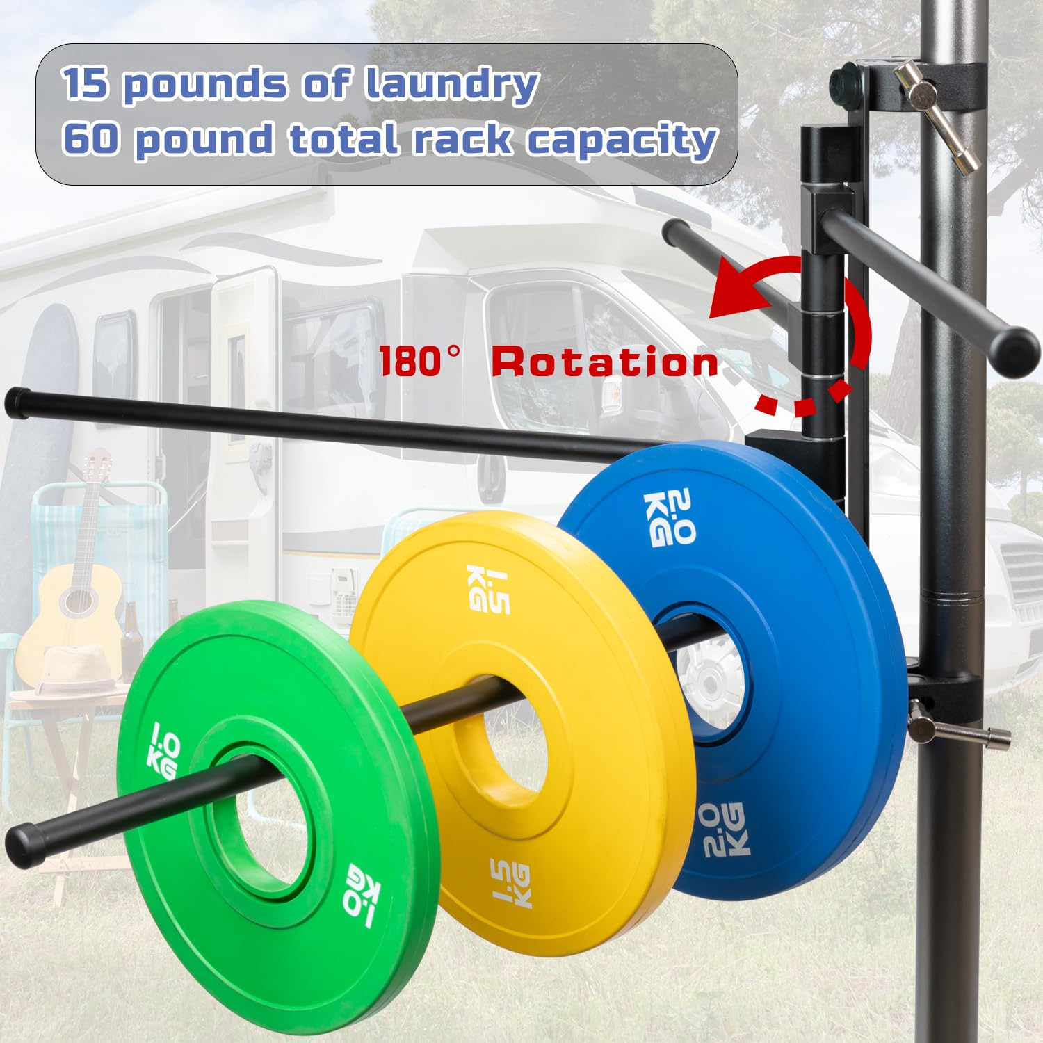 Fistihon rack loaded with towels and clothes showing efficient drying space