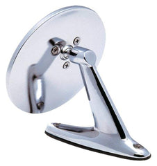 Fit System 1701 front view polished chrome mirror showing classic styling and clear visibility