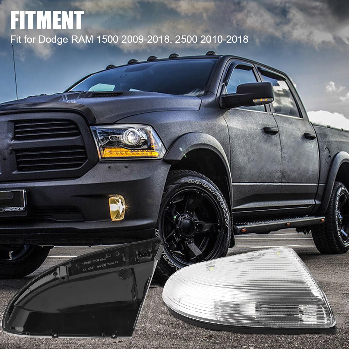 fitfoyo installed with door open showing puddle light projection benefit