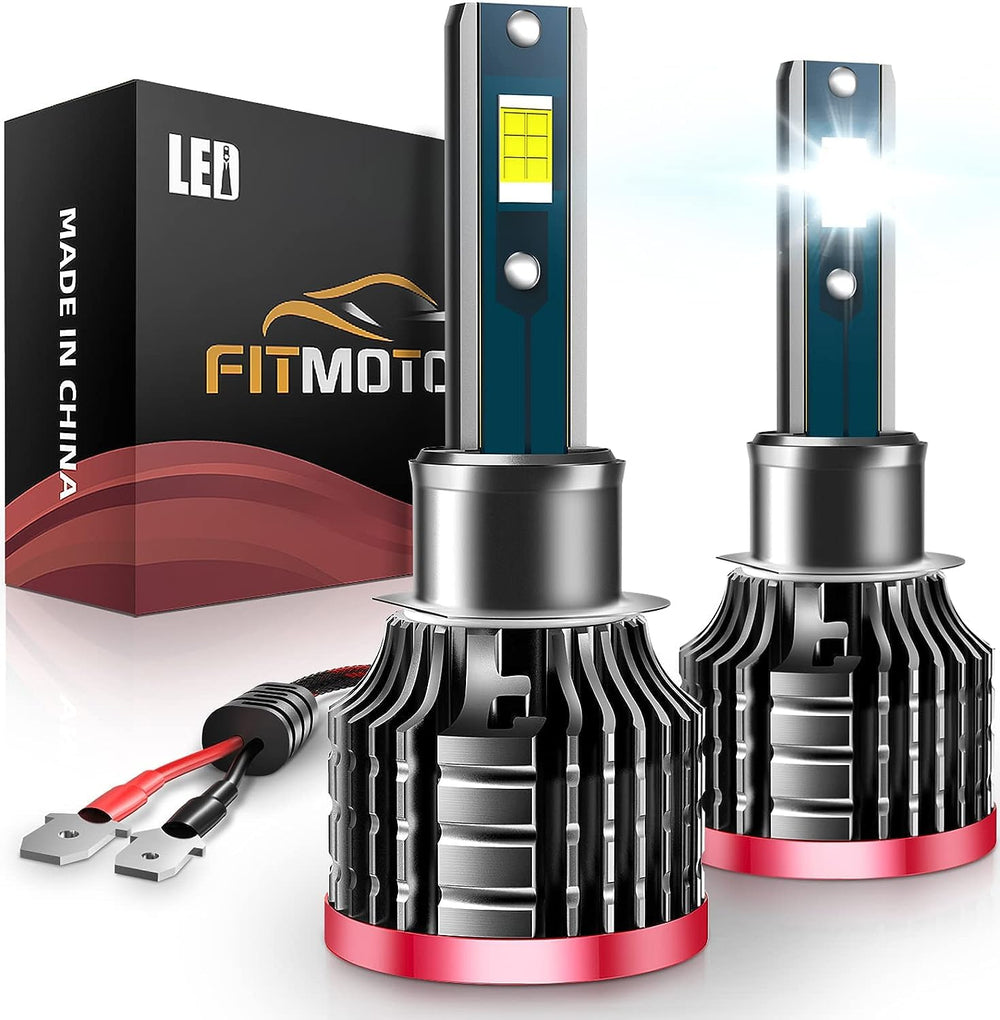FITMOTORS H1 front view showing bulb shape and plug for easy swap