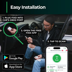FIXD app scan results on phone showing clear diagnosis for faster decisions