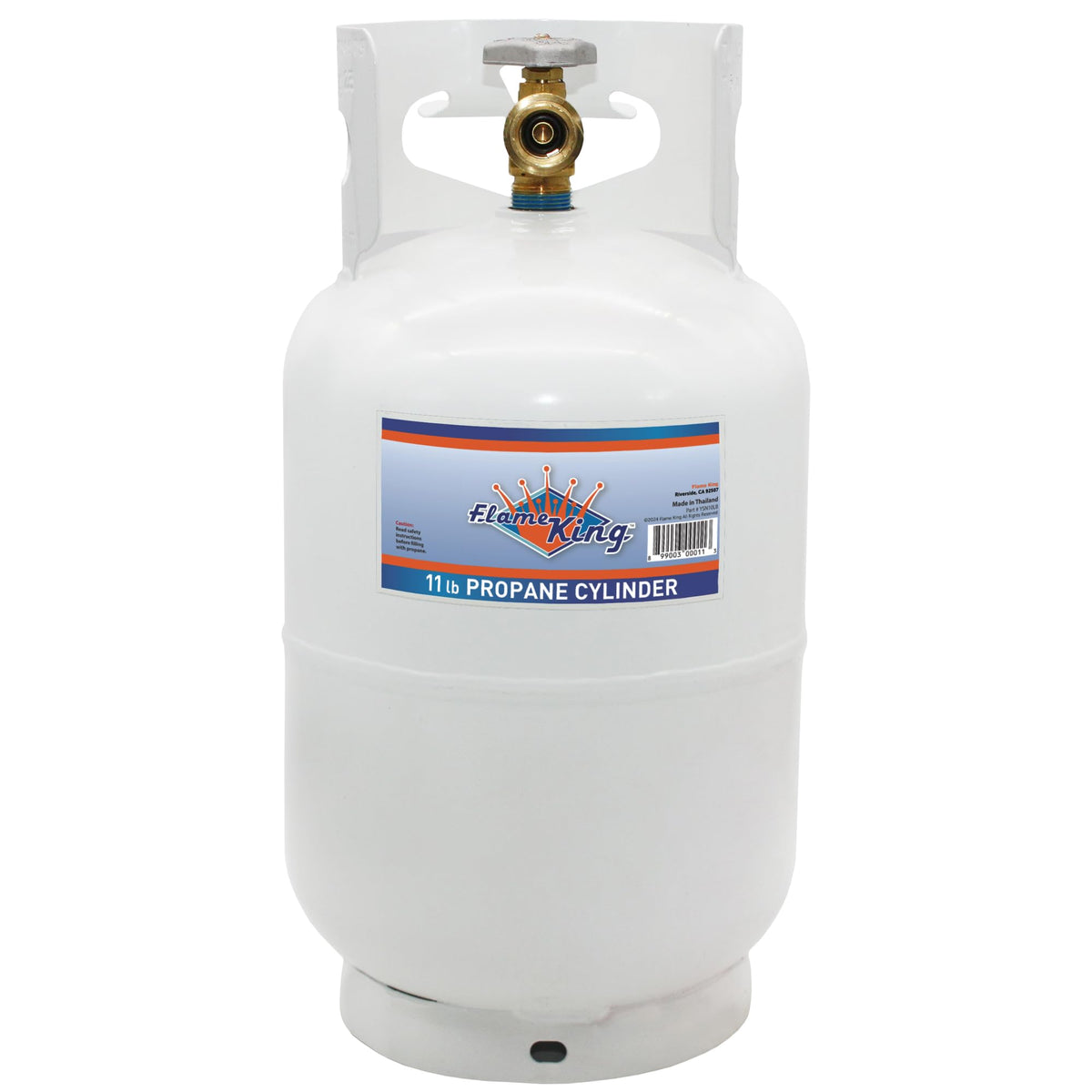Flame King front view showing compact tank and stable base for reliable portability