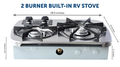 Flame King close-up of 5200 BTU round grate showing gentle simmer capability