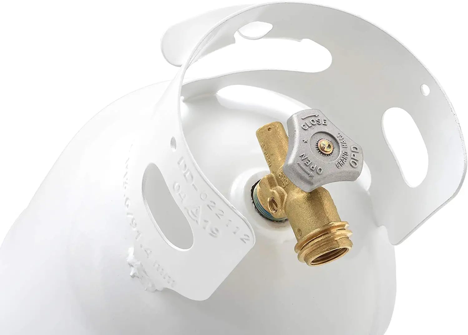 Flame King with valve dust cap on, highlighting secure storage readiness
