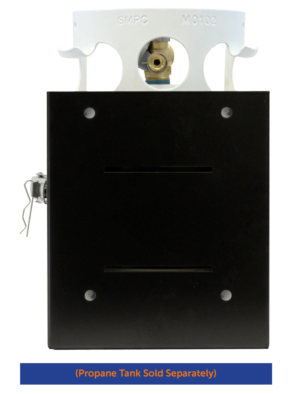 Flame King bracket in outdoor setting showing weather-ready use