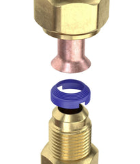 FlareSeal 3/8 and 5/8 seals side-by-side showing correct sizes for mini-split lines