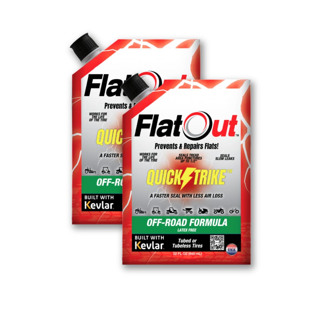 FlatOut QuickStrike front label showing product name and size for easy identification