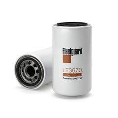 Fleetguard LF3970 front packaging showing label and vehicle-fit benefit
