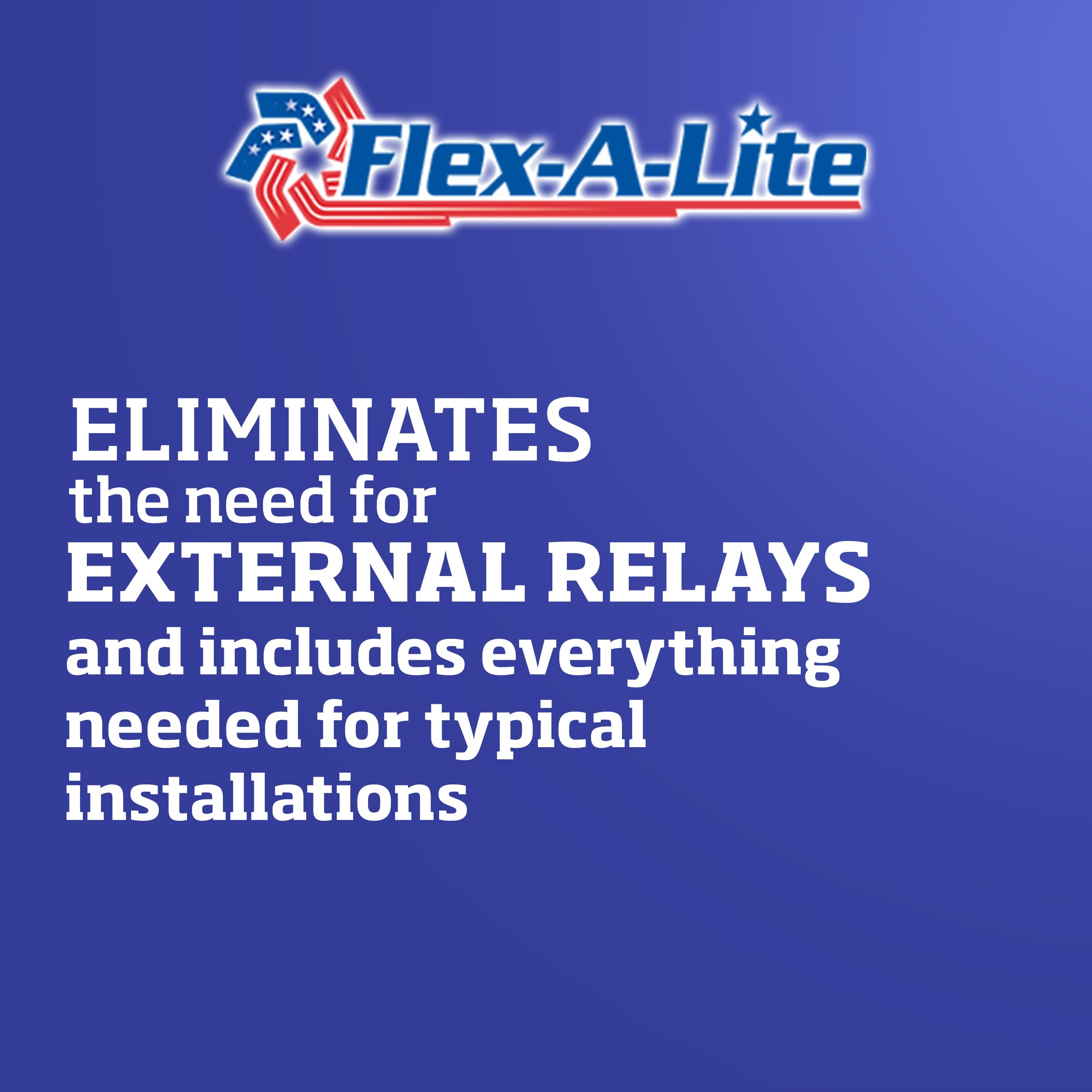 Flex-a-lite packaging and included parts overview showing all kit components for convenient installation benefit