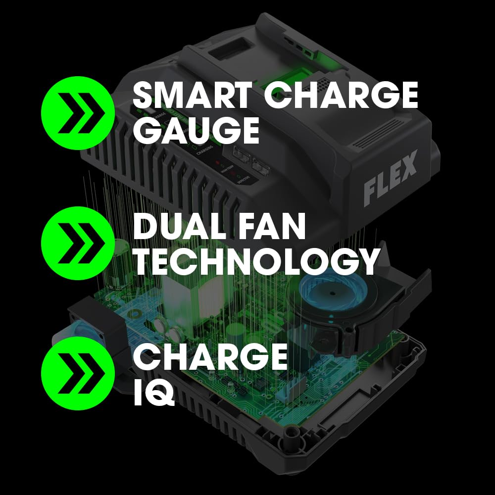FLEX battery installed in cordless tool showing improved jobsite productivity