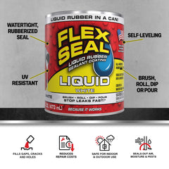 Flex Seal Liquid brush application creating a watertight rubber coating