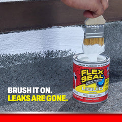 Flex Seal Liquid poured into a seam to seal leaks and prevent water