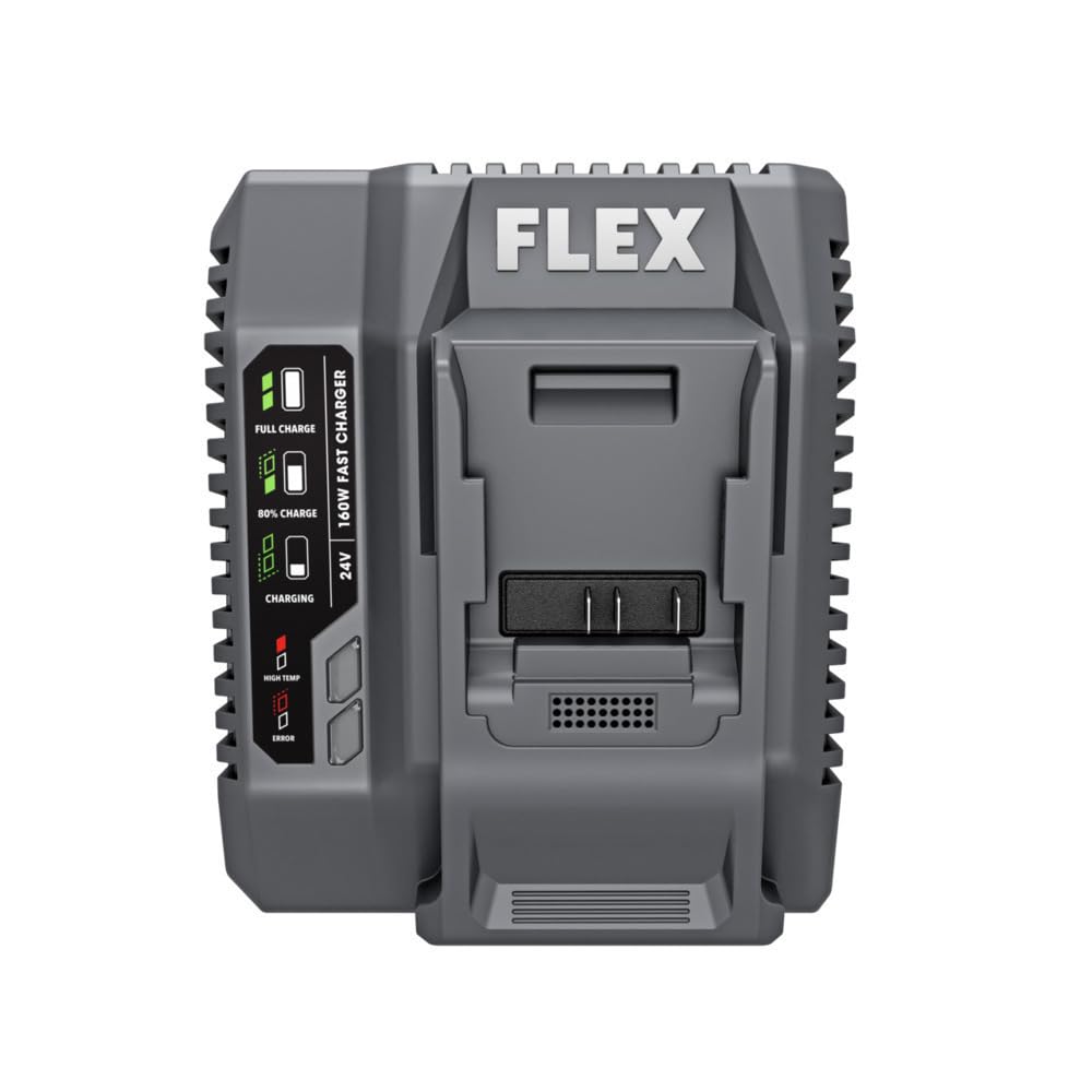 FLEX battery held in hand showing compact size and portability benefit