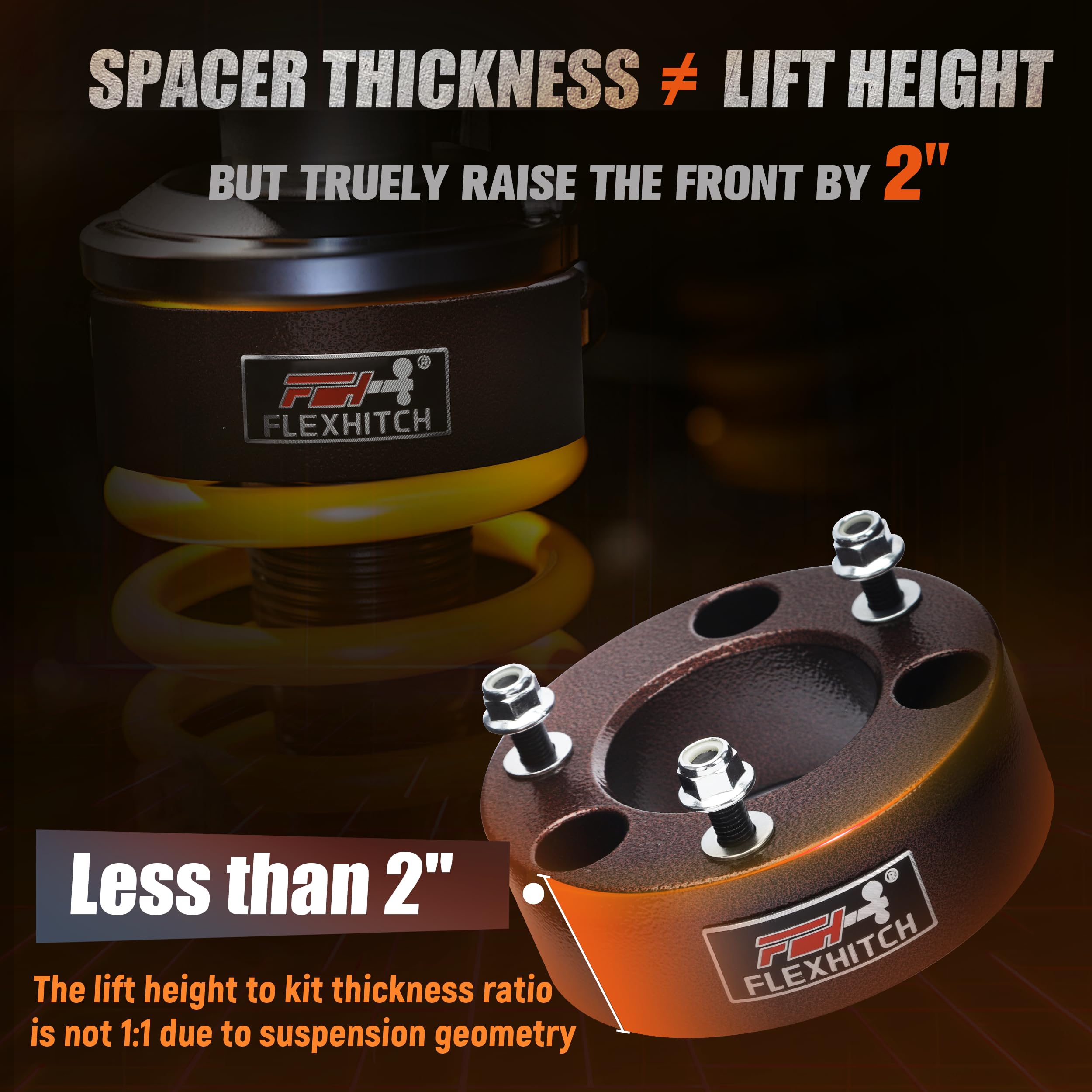 FlexHitch hardware and bolts laid out showing high-strength installation benefit