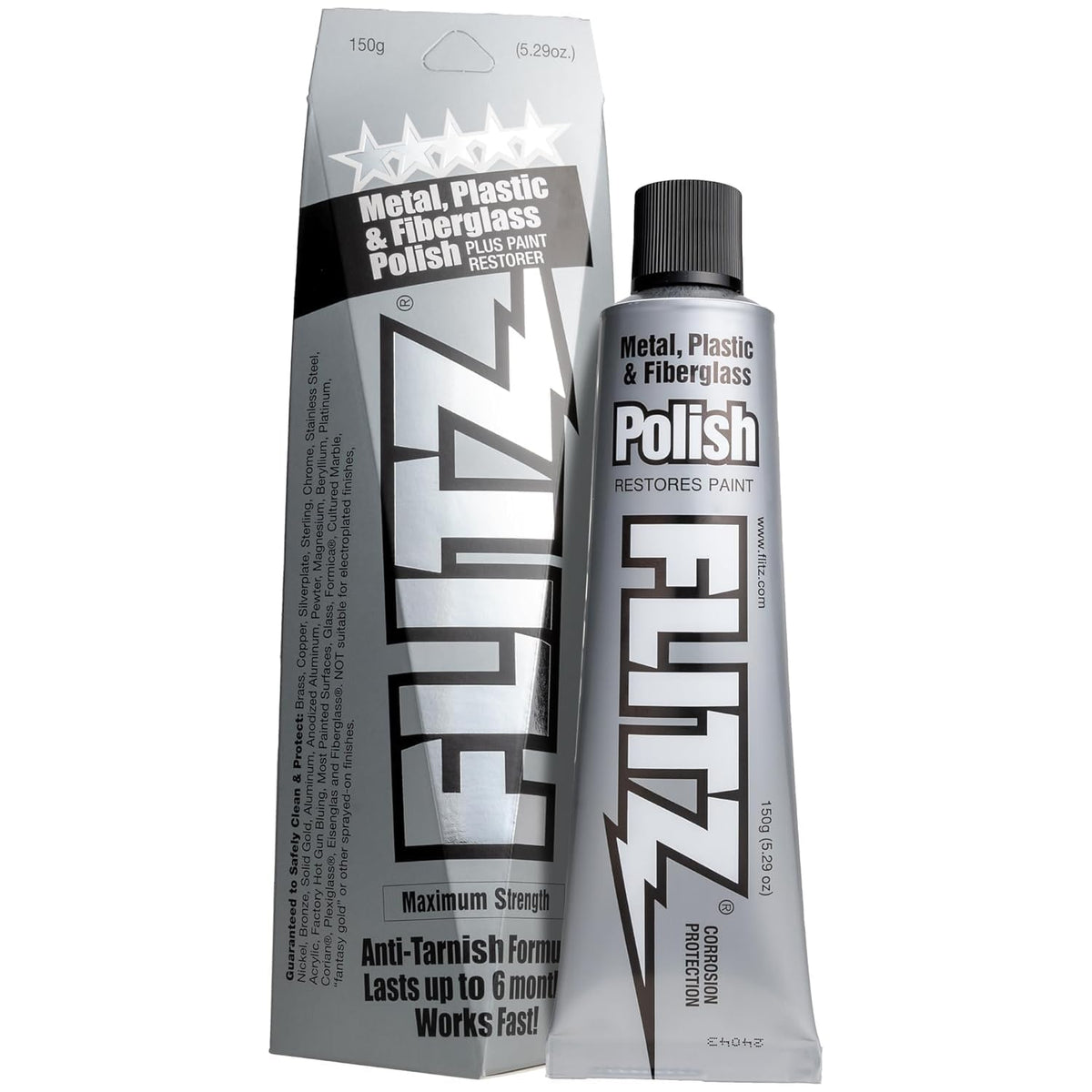 Flitz front packaging jar showing product and size, brand protection