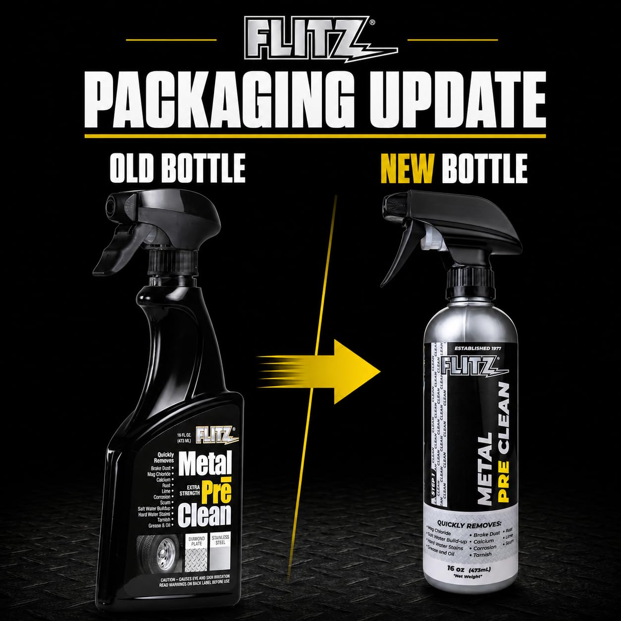 FLITZ 16oz bottle with ruler for size comparison and storage convenience