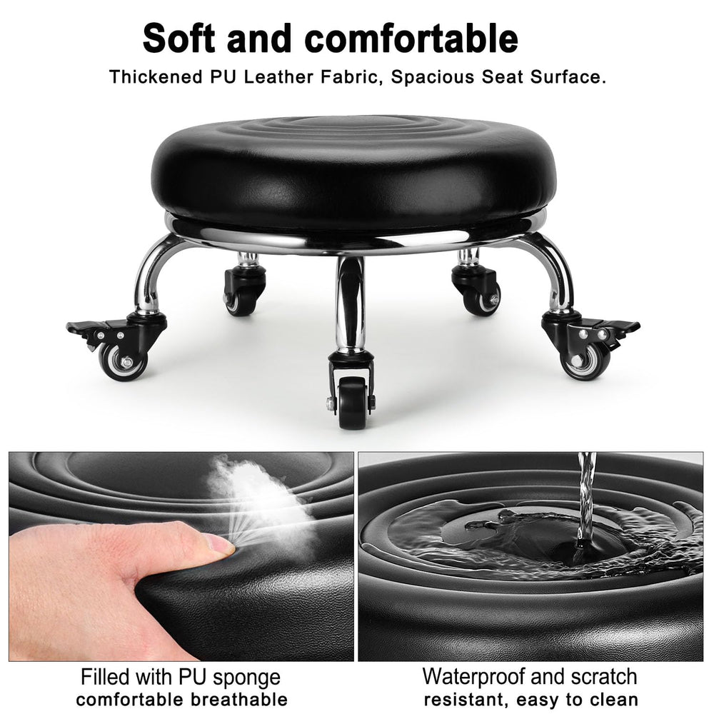 FLOLXNB close-up of PU leather seat highlighting easy-clean comfortable surface