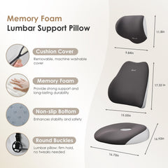 FLORICH lumbar pillow winged wrap demonstrating targeted back support