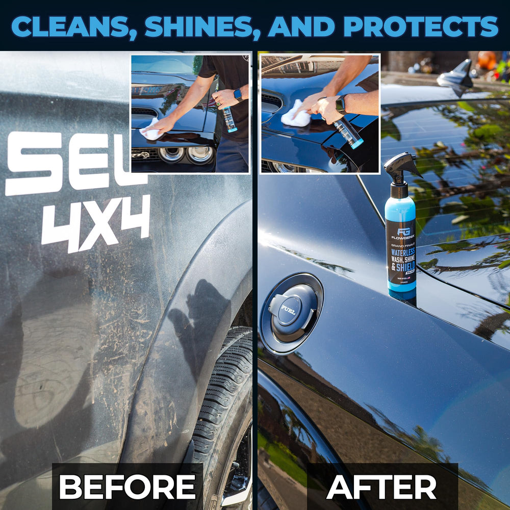 Flowgenix edgeless microfiber towels folded, protecting paint finish