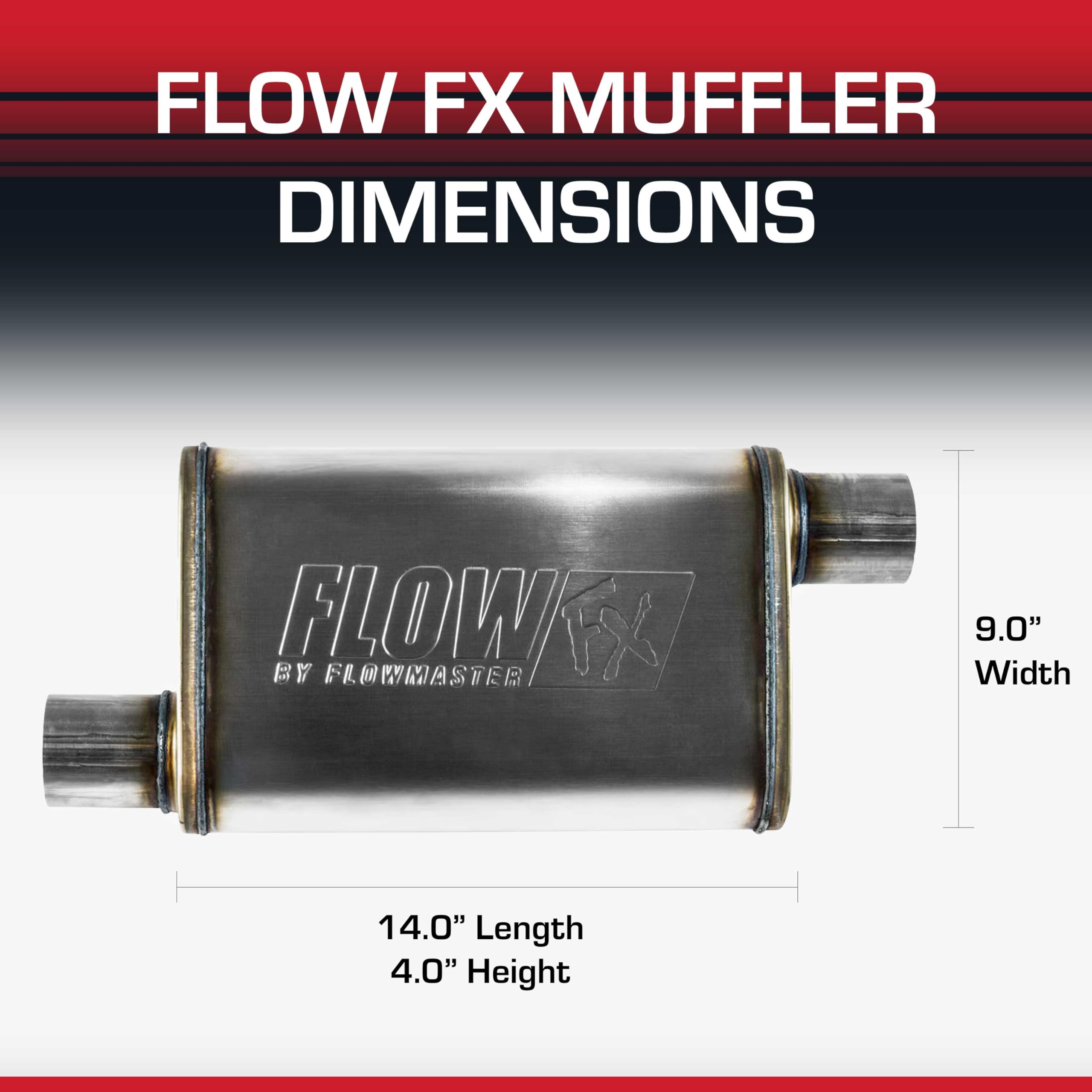 Flowmaster packaging and label showing product info and installation ease