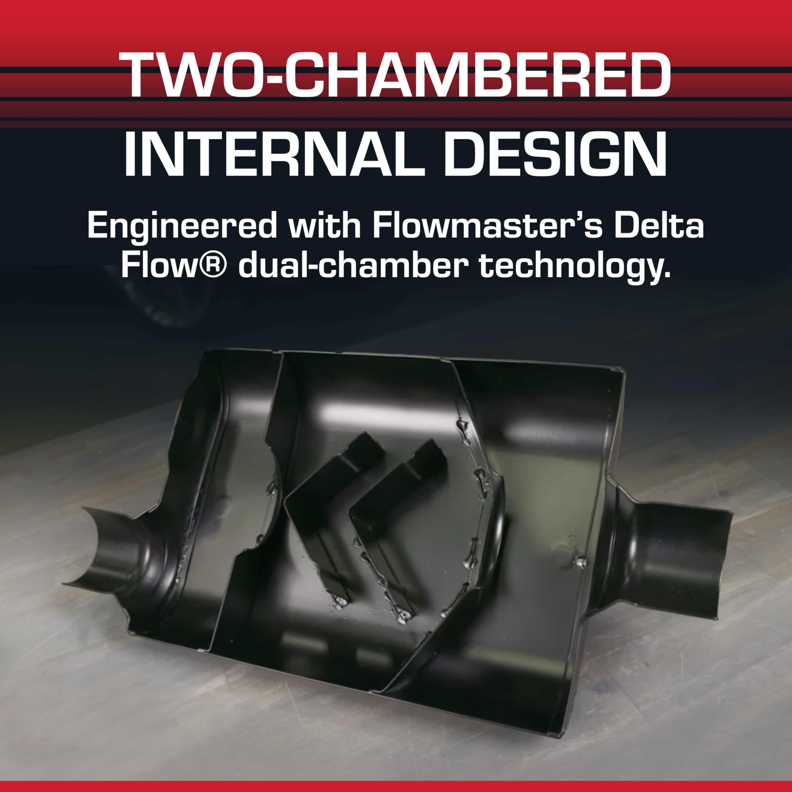 Flowmaster Super 44 on truck driving by showing aggressive exterior sound benefit