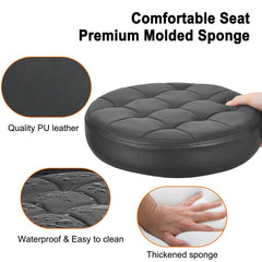 FLOLXNB closeup of thick PU leather seat cushion for prolonged comfort