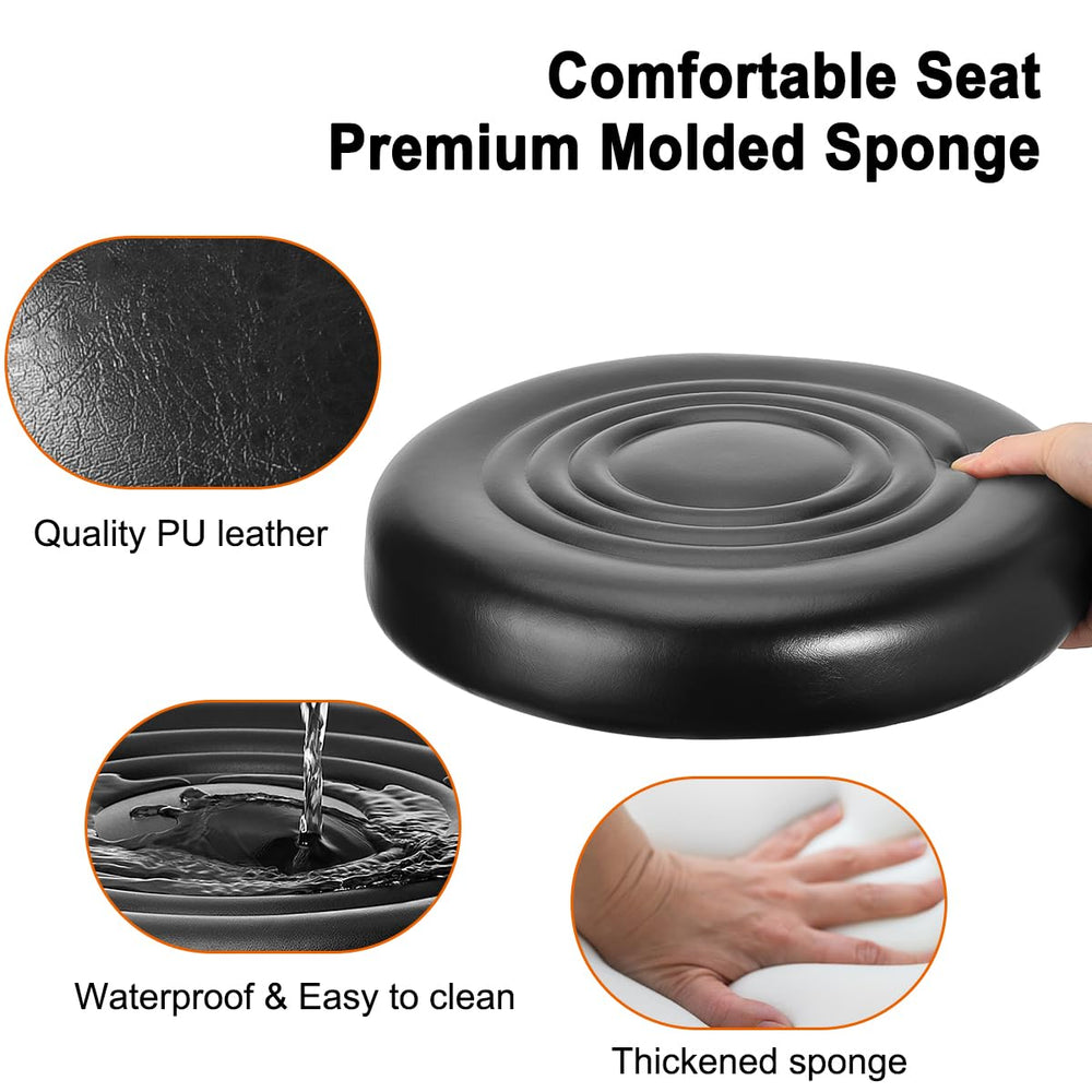 FLOLXNB close-up of PU leather seat demonstrating easy-clean surface and soft cushioning