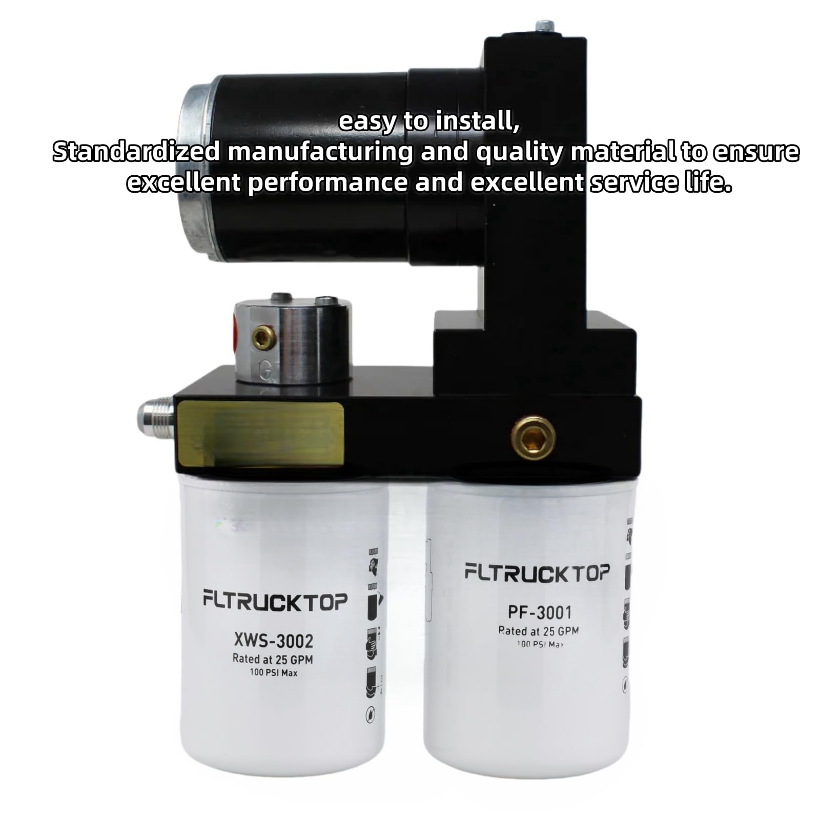 FLTRUCKTOP close-up of filter media showing water-separator layers and durability