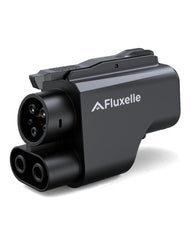 Fluxelle adapter front view showing NACS and CCS ends and brand durability