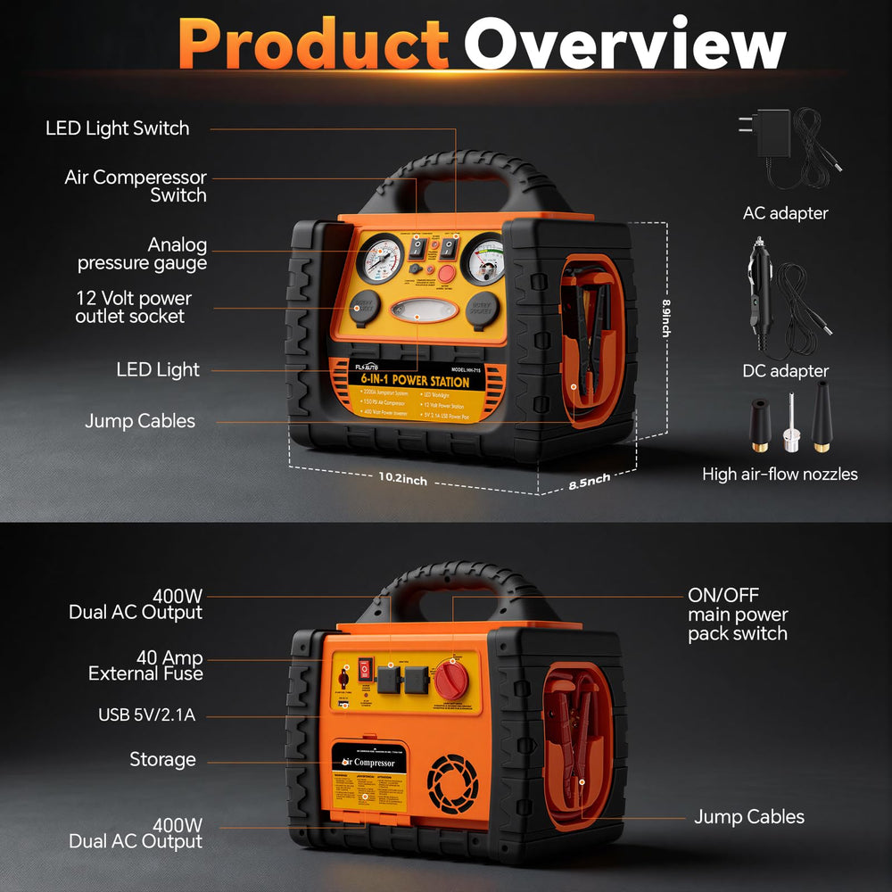 FlyAuto powering a laptop and phone at a campsite for reliable backup power