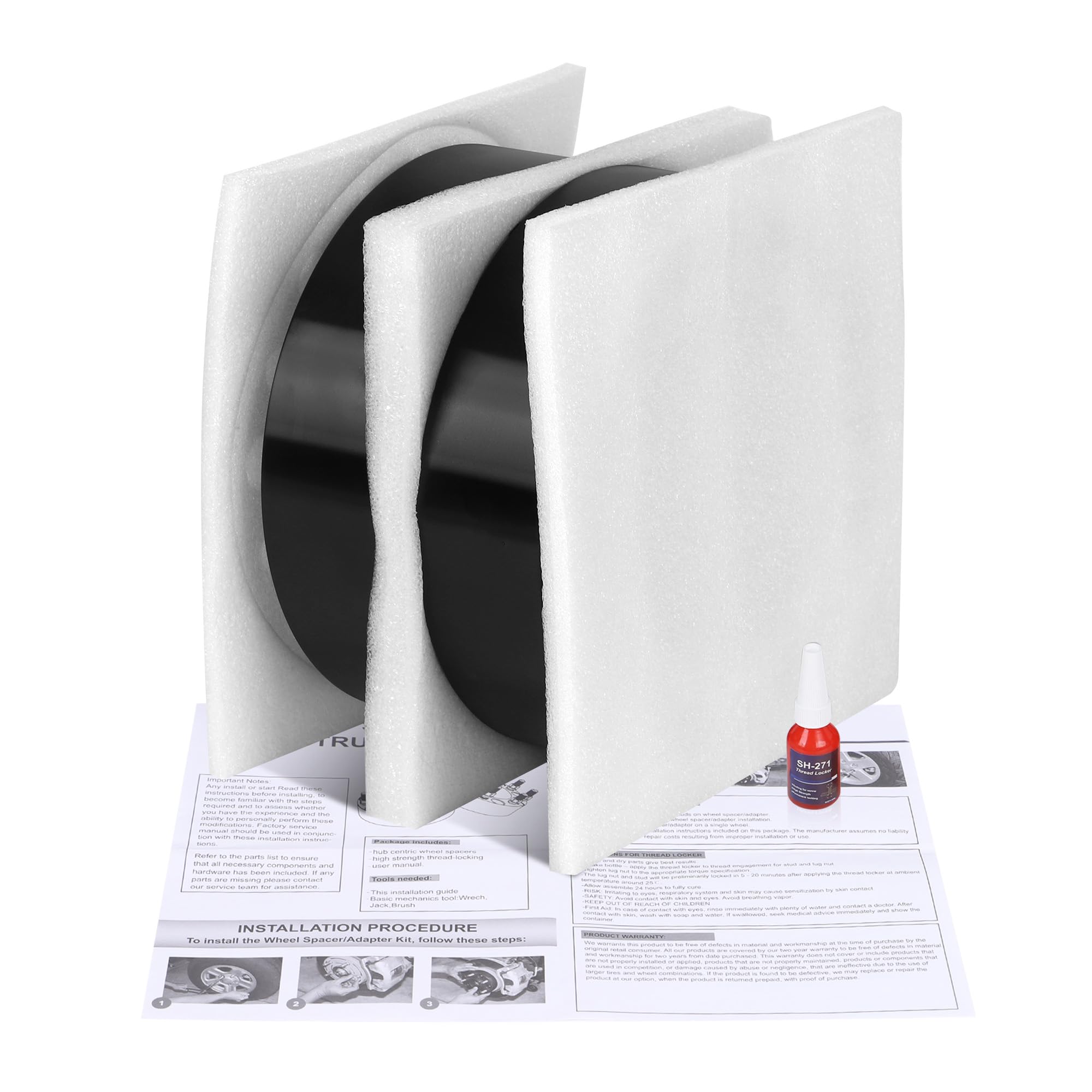 FLYCLE spacer beside ruler to show scale and precise 50.8mm thickness for confidence in fitment