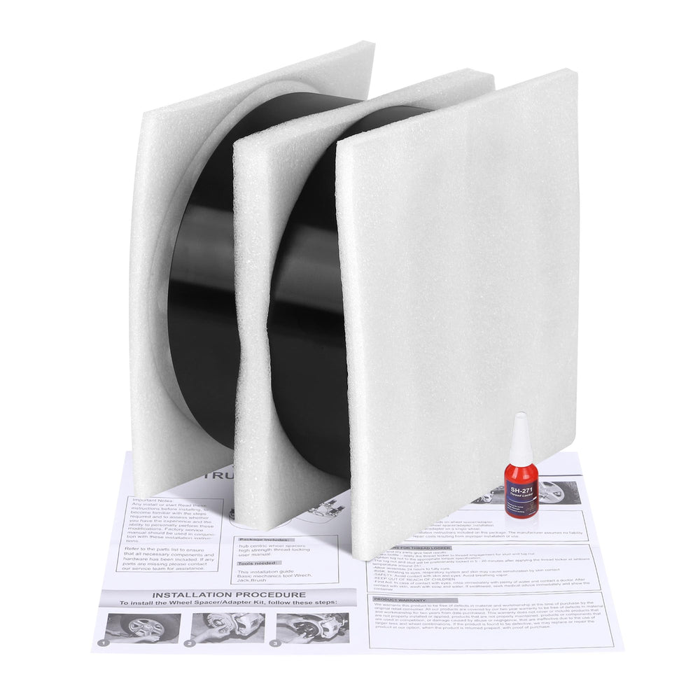 FLYCLE spacer beside ruler to show scale and precise 50.8mm thickness for confidence in fitment