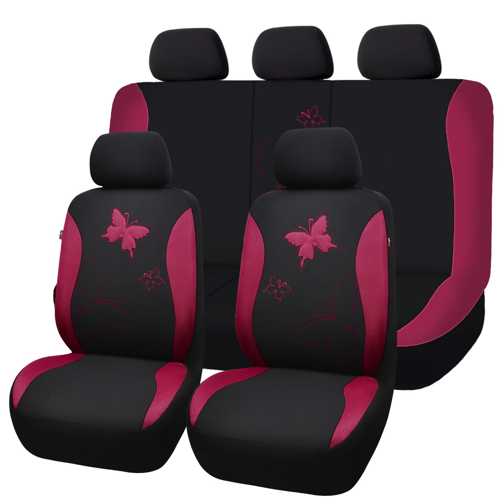 Flying Banner front seat full view showing burgundy lace and stylish protection